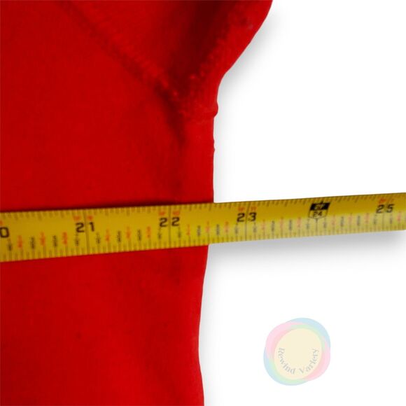 Vintage 70s Red Crewneck Sweatshirt SALE Graphic Retro Streetwear Novelty Large - Picture 9 of 9